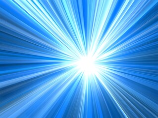 Fototapeta premium Radiant Blue Light Burst: An Abstract Energy Artwork