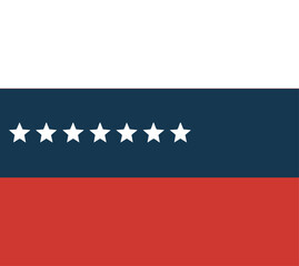 One Line of Stars on Blue Stripe &ndash; Patriotic USA Design for 4th of July, Independence Day, and Memorial Day Graphics