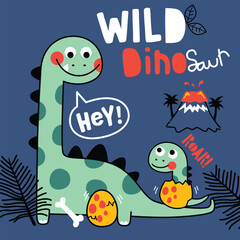 Cartoon dinosaurs with 