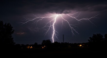 lightning over the city