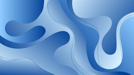 ABSTRACT BLUE GRADIENT BACKGROUND SMOOTH LIQUID COLORFUL BLURRED WITH HAND DRAWN ORGANIC SHAPES DESIGN VECTOR TEMPLATE GOOD FOR MODERN WEBSITE, WALLPAPER, COVER DESIGN 