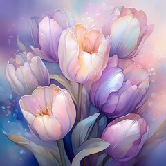 Obraz premium Tulpen Hintergrund