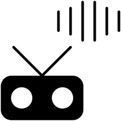 Robot Glyph Icon Style