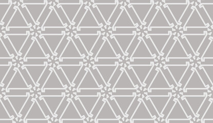 Fototapeta premium Hipster pattern with polygonal elements. Triangles style. Vector illustration. Light grey, brown color. Background for your business project. Advert, template screen. Seamless