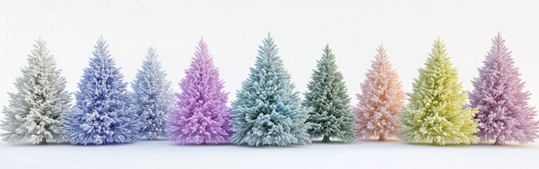 Fototapeta premium Pastel Christmas Trees (7)