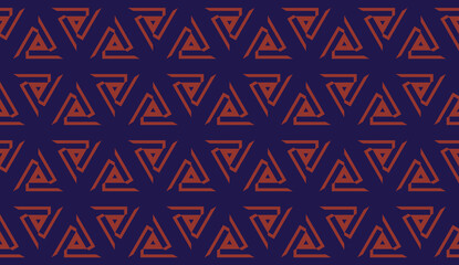 Vector illustration with curved line. Modern pattern in triangles style. For modern interior design, fashion print.