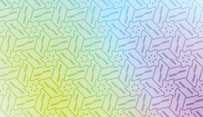 Pattern with geometric shape background. Vector illustration. Template for wallpaper, interior design, decoration, scrapbooking page. Gradient color