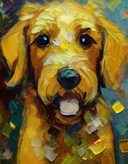 Ölgemälde Golden Doodle