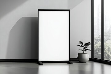 Premium Quality Picture of Rollup Standee Mockup for Social Media Posters