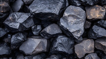 Dark Grey Black Volcanic Rocks Stones Texture Background