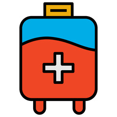 Obraz premium blood bag Filled outline icon. Editable stroke. 