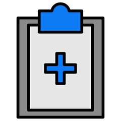 Obraz premium medical record Filled outline icon. Editable stroke. 