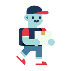 Delivery Man with Box