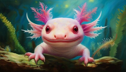 &Ouml;lgem&auml;lde Axolotl