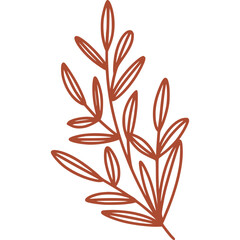 Cute Tropical leaf icon illustration