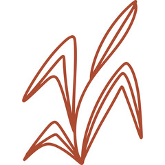 Cute Tropical leaf icon illustration