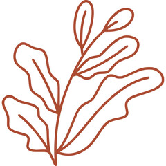 Cute Tropical leaf icon illustration