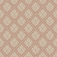 Elegant Damask Seamless Pattern. Vector design for Wallpaper, Fabric, Branding, Packaging, Invitations, Wedding, Home Decor Design