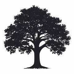 Fototapeta premium Vintage Tree Silhouette: A Powerful Symbol of Nature and Biodiversity