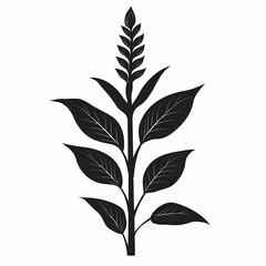 Botanical Silhouette Art: Leafy Greenery in Minimalist Nature Design