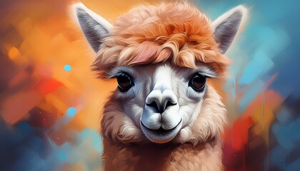 &Ouml;lgem&auml;lde Alpaka