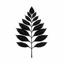 Modern Botanical Leaf Design - Foliage Art Vector with Natural Tropical Greenery Silhouette for Eco-Friendly Wallpaper