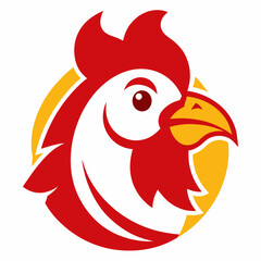 Chicken Mascot Logo in Circle Fun and Bold Poultry Branding Vector Design