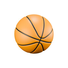 Fototapeta premium Realistic 3D Basketball Illustration