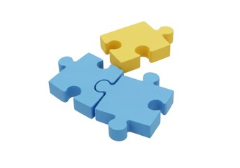 Puzzle pieces isolated on white background