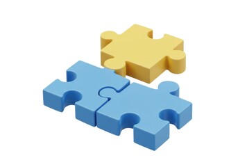 Fototapeta premium Puzzle pieces isolated on white background