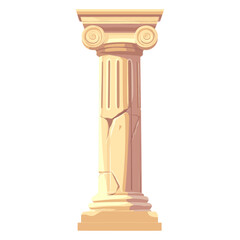 Fototapeta premium Classic greek pillar architecture illustration column vector