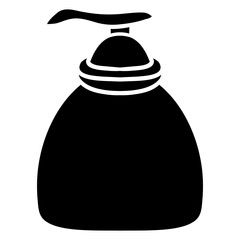 body soap bottle solid icon