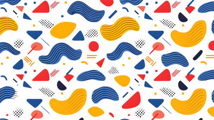 Naklejka premium Abstract Geometric Pattern With Bold Colors