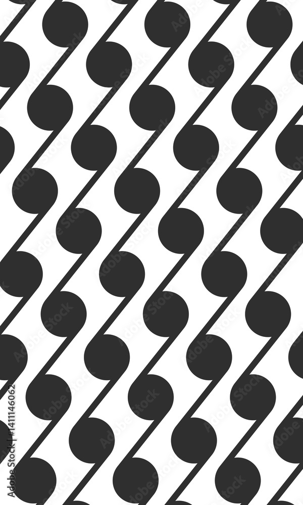 Aufkleber seamless circle pattern in isolated background. seamless pattern of circles and lines. seamless infi