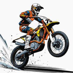 motorcross vector for graphic design