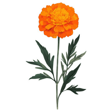 Marigold illustration marigold vibrant vector