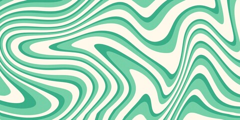 Green and beige liquid wave background with rough texture