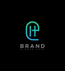 Modern Gradient EH, HE Logo Design, Brand Identity, Minimalist Style