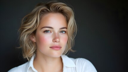 Fototapeta premium portrait of a young woman in a classic fashion style