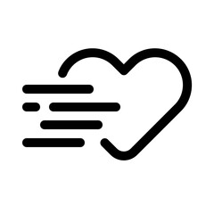 fast heart icon with line style, perfect for user interface projects