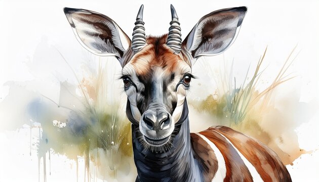 Aquarell Okapis