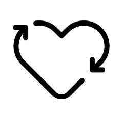 re-heart icon with line style, perfect for user interface projects