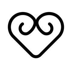 traditional heart icon with line style, perfect for user interface projects