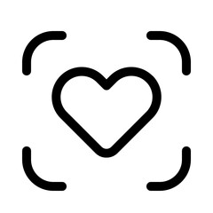 scan heart icon with line style, perfect for user interface projects