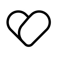 heart style icon with line style, perfect for user interface projects