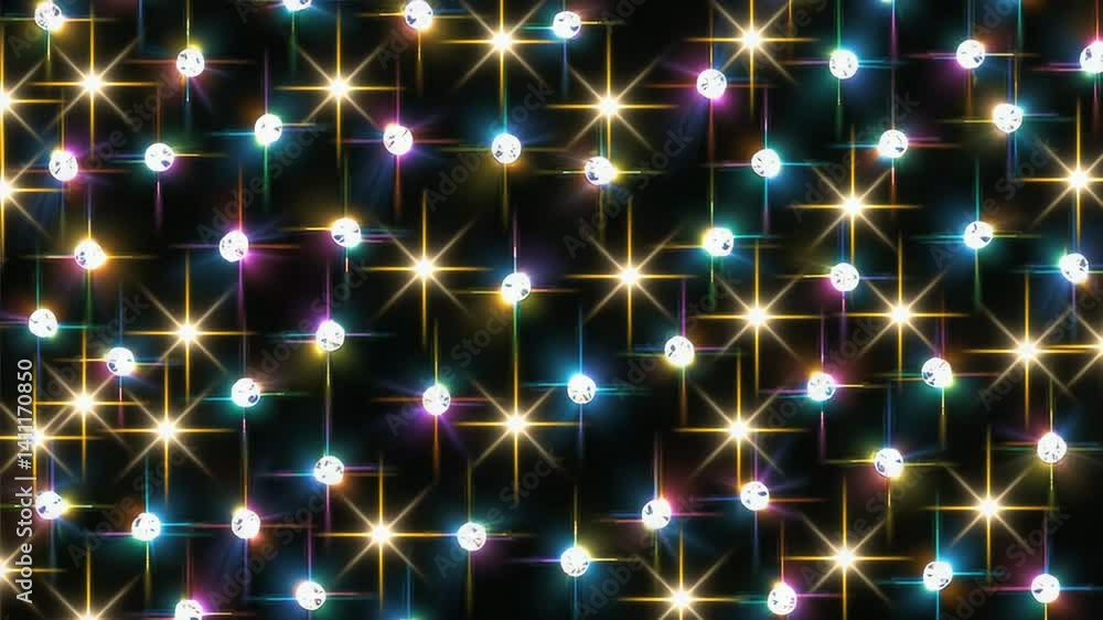 Poster sparkling bright stars against a dark background creating an enchanting nighttime atmosphere for var