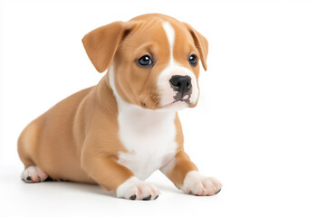 brave staffordshire bull terrier puppy,