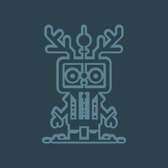 vector illustration of a man holding a heart symbol