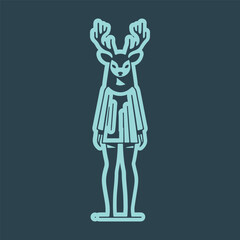 vector illustration of a man holding a heart symbol