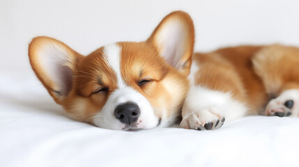 calm pembroke welsh corgi puppy,